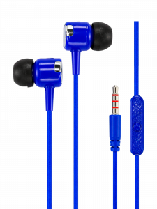 Орбита OT-ERG03 Синие наушники вакуум-гарнитура (3.5мм)